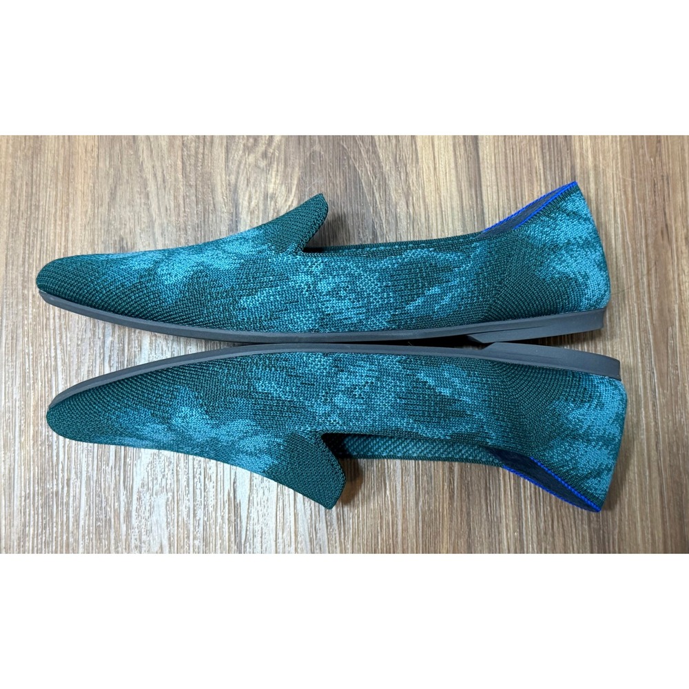 Rothy's The Almond Loafer Dark Jade Pattern Pointed Toe Flats Women's Sz 9.5 - Picture 2 of 9